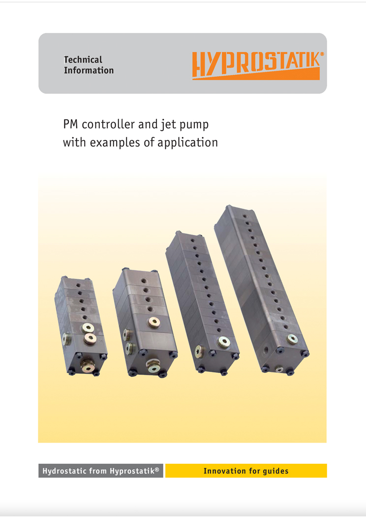 pm-flow-controller English cover page of Flyer Hydrostatic workpiece spindle 150mm