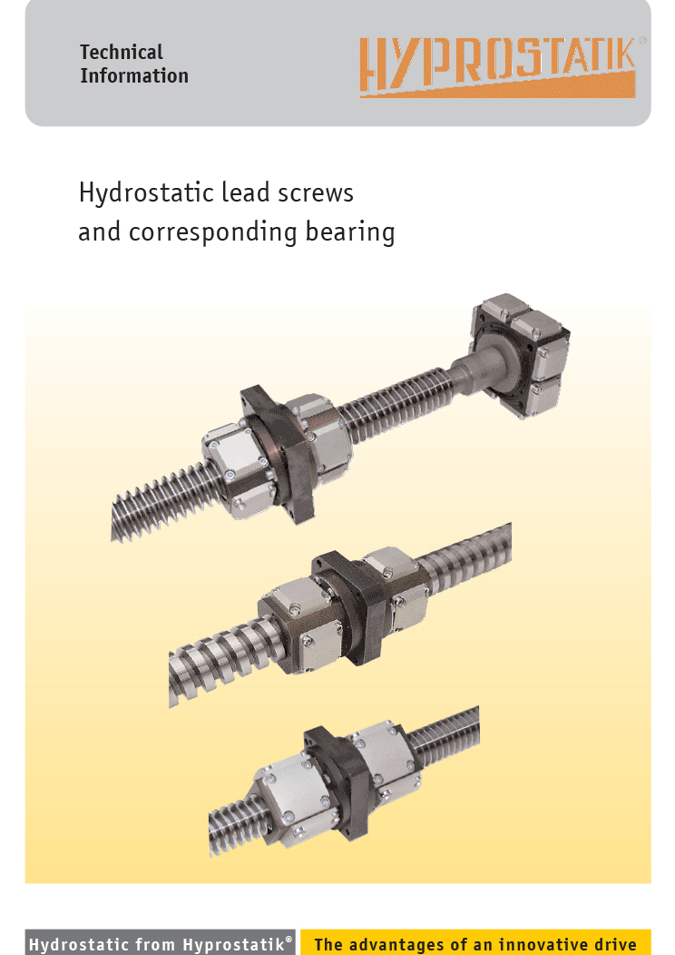 screw drive_Quark6_GB English cover sheet Flyer Hydrostatic screw drives and associated bearings
