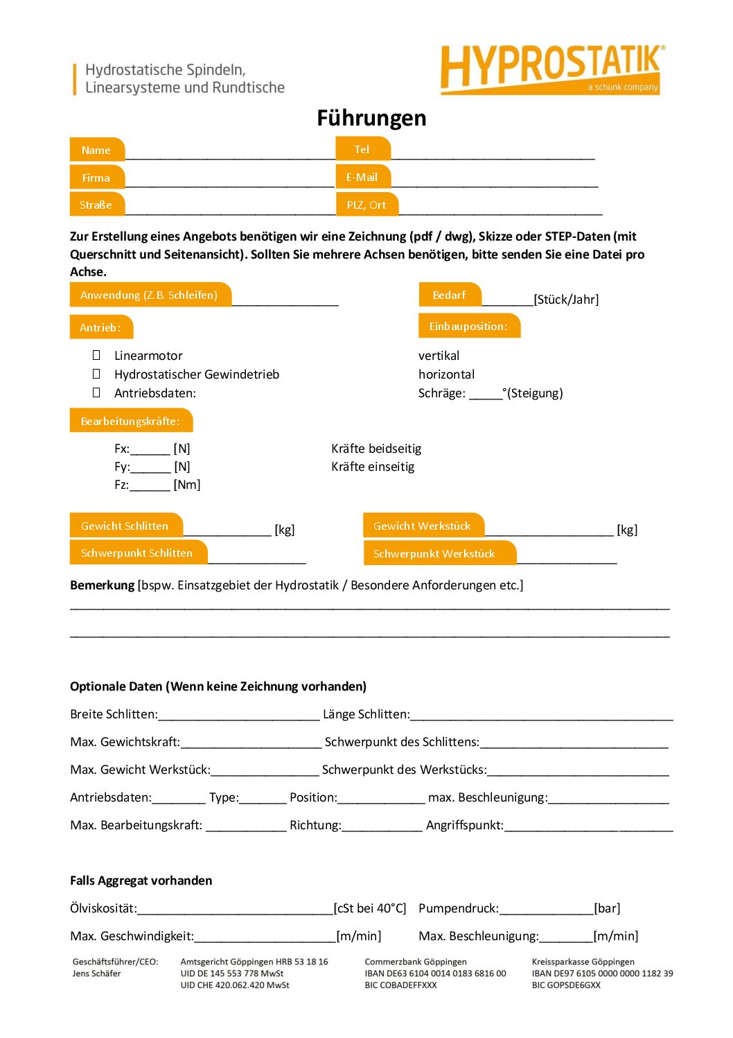 Fragebogen hydrostatische Führungen_de Screenshot eines Deutschen Zertifikats für die Entwicklung, Herstellung und Vertrieb von Hydrostatischen Komponenten